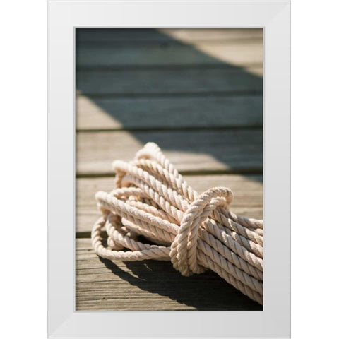 Boat Rope White Modern Wood Framed Art Print by Millet, Karyn