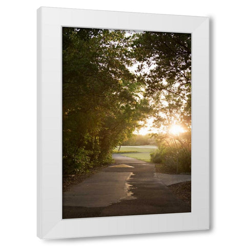 Island Stroll White Modern Wood Framed Art Print by Millet, Karyn