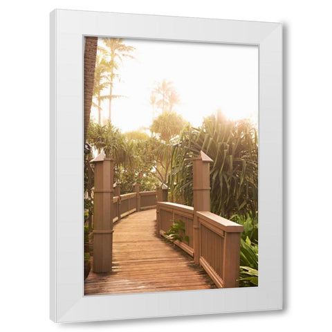 Path to the Beach White Modern Wood Framed Art Print by Millet, Karyn