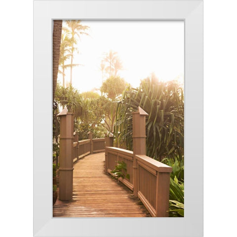 Path to the Beach White Modern Wood Framed Art Print by Millet, Karyn