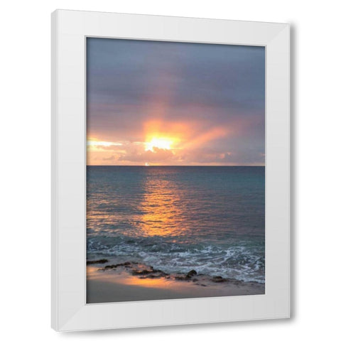 Island Sunset IV White Modern Wood Framed Art Print by Millet, Karyn