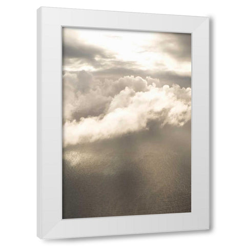 Clouds Over Water I White Modern Wood Framed Art Print by Millet, Karyn