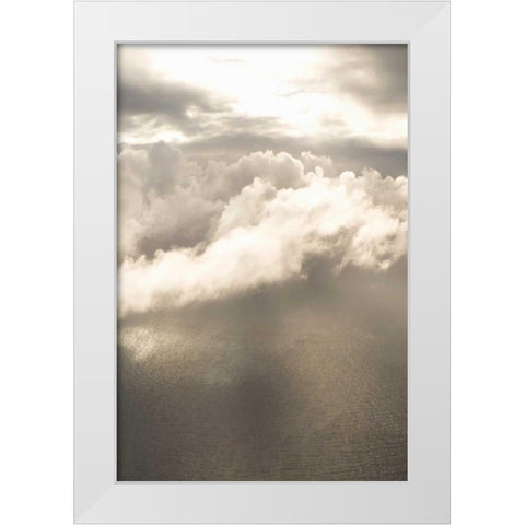 Clouds Over Water I White Modern Wood Framed Art Print by Millet, Karyn