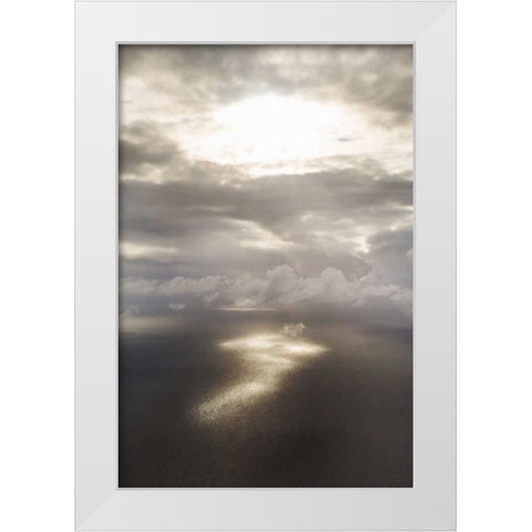 Clouds Over Water II White Modern Wood Framed Art Print by Millet, Karyn