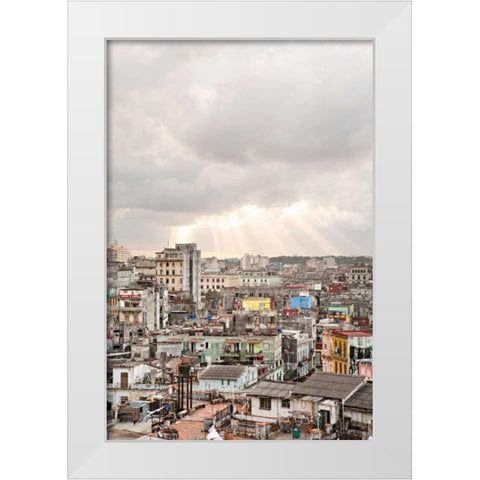 Cuban Skyline II White Modern Wood Framed Art Print by Millet, Karyn