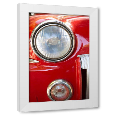 Red Car in Cuba I White Modern Wood Framed Art Print by Millet, Karyn