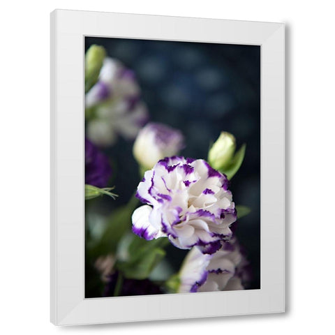 Purple Tipped Floral III White Modern Wood Framed Art Print by Millet, Karyn