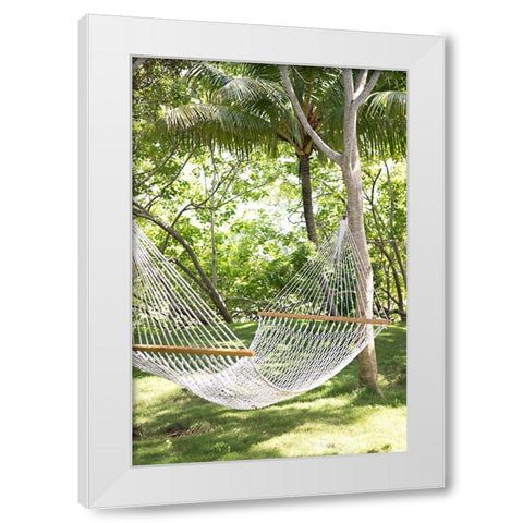 Tropical Siesta White Modern Wood Framed Art Print by Millet, Karyn