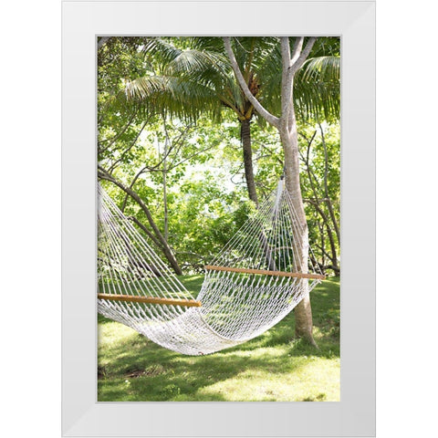 Tropical Siesta White Modern Wood Framed Art Print by Millet, Karyn