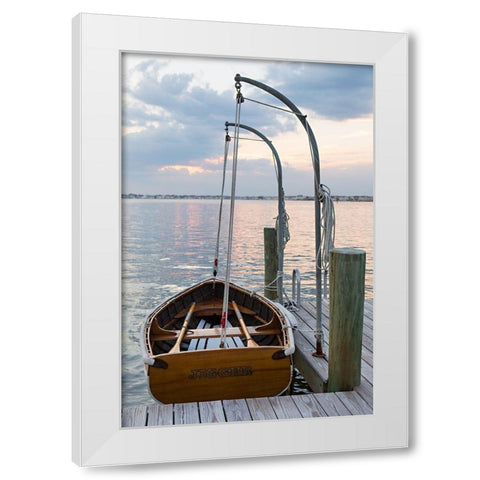 Boat and Oars White Modern Wood Framed Art Print by Millet, Karyn