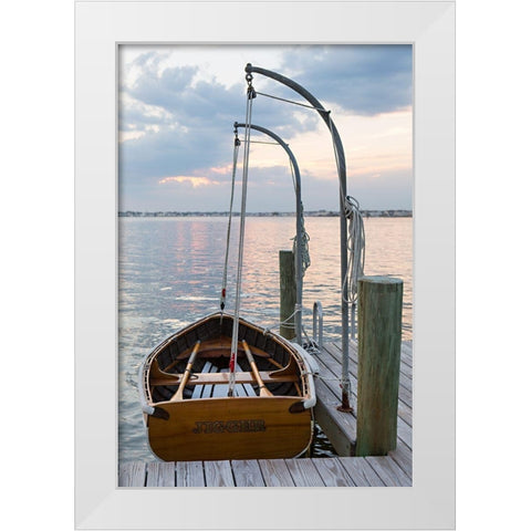 Boat and Oars White Modern Wood Framed Art Print by Millet, Karyn