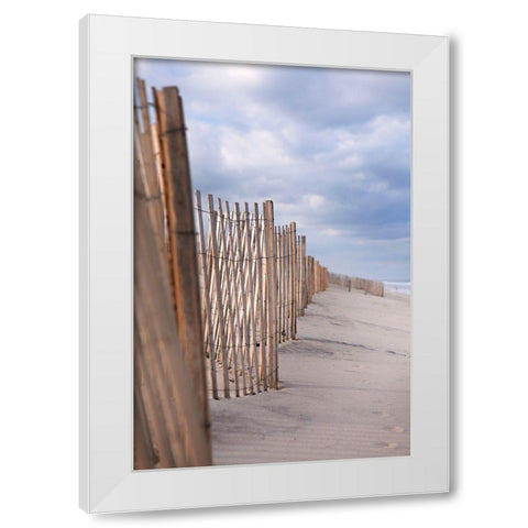 Coastal Fences White Modern Wood Framed Art Print by Millet, Karyn