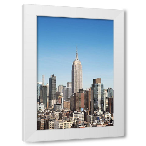 New York Cityscape White Modern Wood Framed Art Print by Millet, Karyn