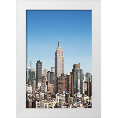 New York Cityscape White Modern Wood Framed Art Print by Millet, Karyn
