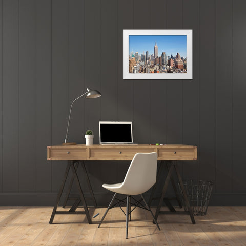 New York Cityscape II White Modern Wood Framed Art Print by Millet, Karyn