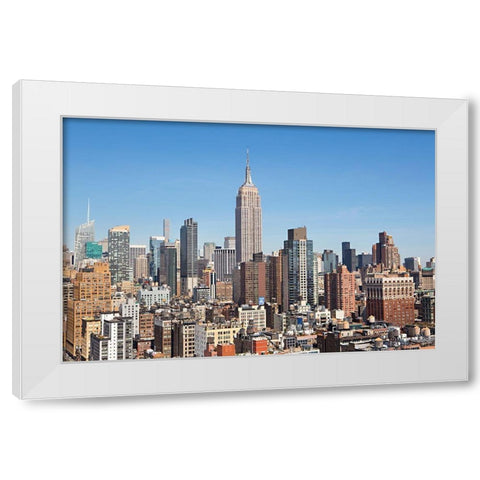 New York Cityscape II White Modern Wood Framed Art Print by Millet, Karyn