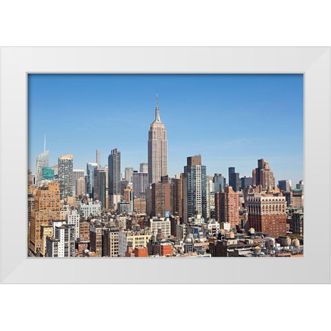 New York Cityscape II White Modern Wood Framed Art Print by Millet, Karyn