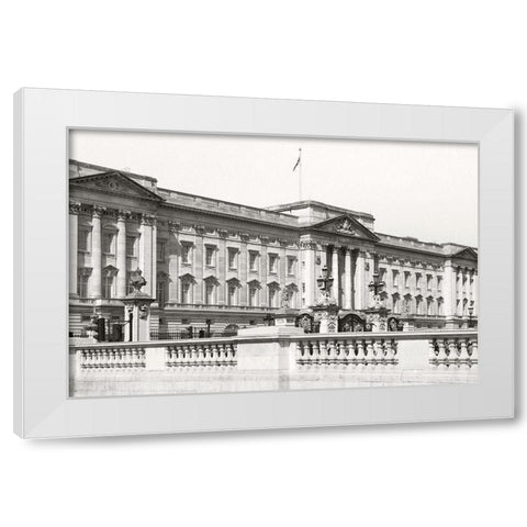 Buckingham Palace BandW White Modern Wood Framed Art Print by Millet, Karyn