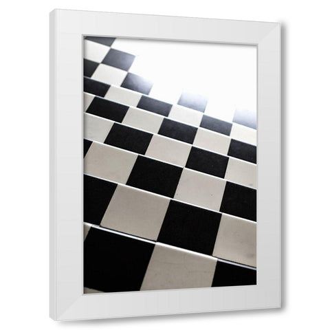 Checkers Close-Up White Modern Wood Framed Art Print by Millet, Karyn