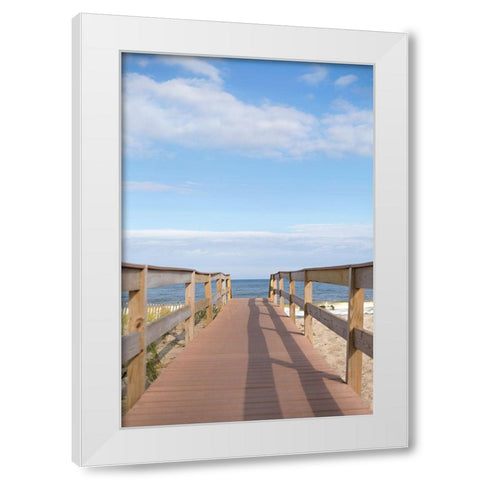 Ocean Pier White Modern Wood Framed Art Print by Millet, Karyn