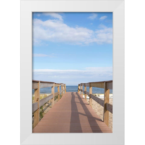 Ocean Pier White Modern Wood Framed Art Print by Millet, Karyn