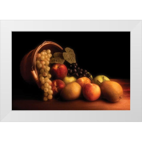 Basket of Fruit White Modern Wood Framed Art Print by McNemar, C. Thomas