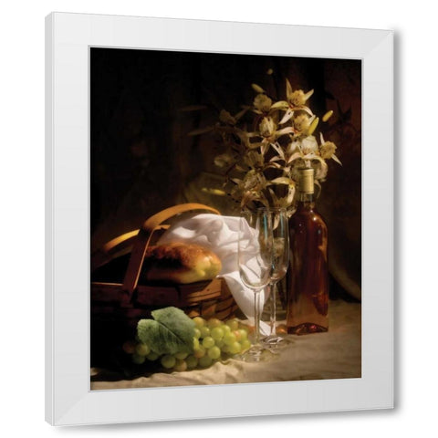 Wine and Romance I White Modern Wood Framed Art Print by McNemar, C. Thomas