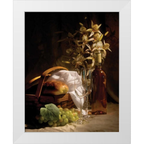 Wine and Romance I White Modern Wood Framed Art Print by McNemar, C. Thomas