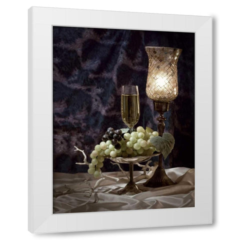 Wine and Romance II White Modern Wood Framed Art Print by McNemar, C. Thomas