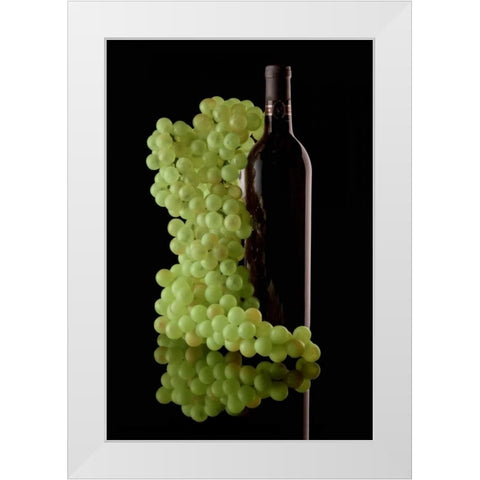Wine Reflections III White Modern Wood Framed Art Print by McNemar, C. Thomas