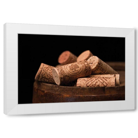 Corks White Modern Wood Framed Art Print by McNemar, C. Thomas