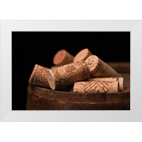 Corks White Modern Wood Framed Art Print by McNemar, C. Thomas