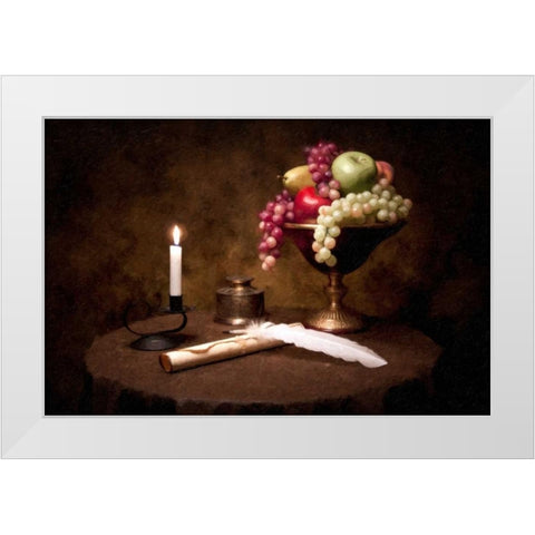 The Scribe White Modern Wood Framed Art Print by McNemar, C. Thomas