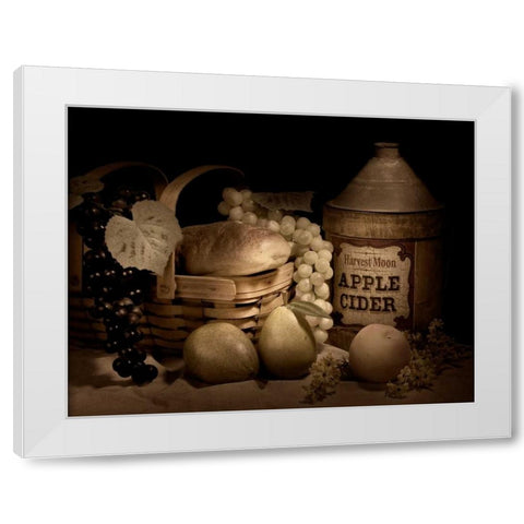 Harvest Moon White Modern Wood Framed Art Print by McNemar, C. Thomas