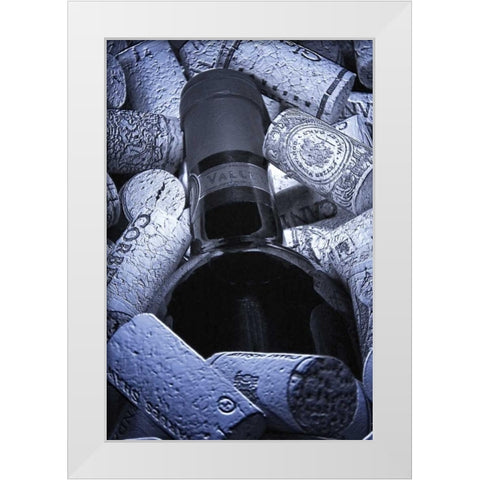 Buried Wine Bottle White Modern Wood Framed Art Print by McNemar, C. Thomas