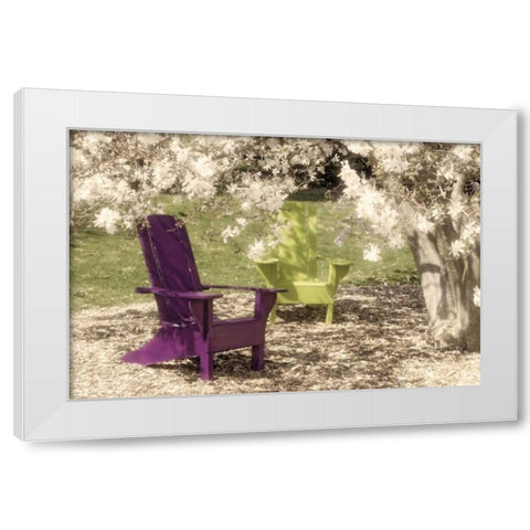 Under the Magnolia Tree White Modern Wood Framed Art Print by McNemar, C. Thomas