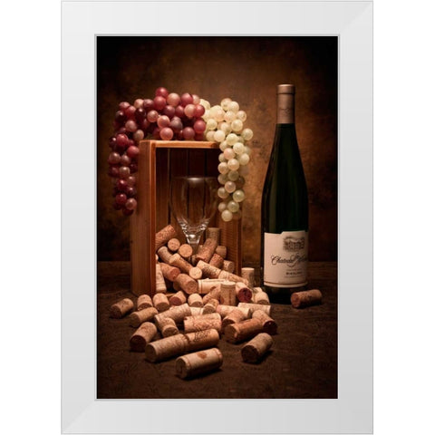 Wine Corks Still Life II White Modern Wood Framed Art Print by McNemar, C. Thomas