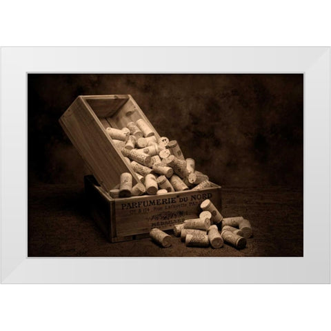 Wine Corks Still Life I White Modern Wood Framed Art Print by McNemar, C. Thomas
