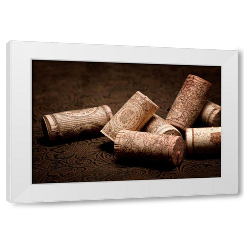 Wine Corks Still Life III White Modern Wood Framed Art Print by McNemar, C. Thomas