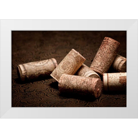 Wine Corks Still Life III White Modern Wood Framed Art Print by McNemar, C. Thomas