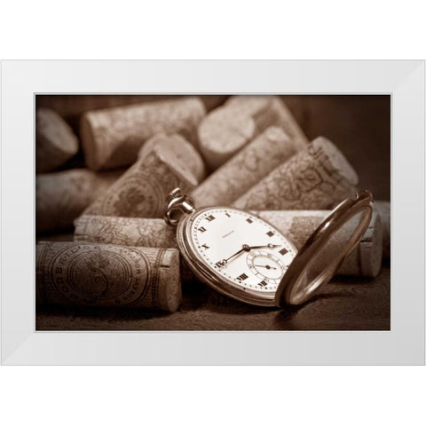 Wine Corks Still Life V White Modern Wood Framed Art Print by McNemar, C. Thomas