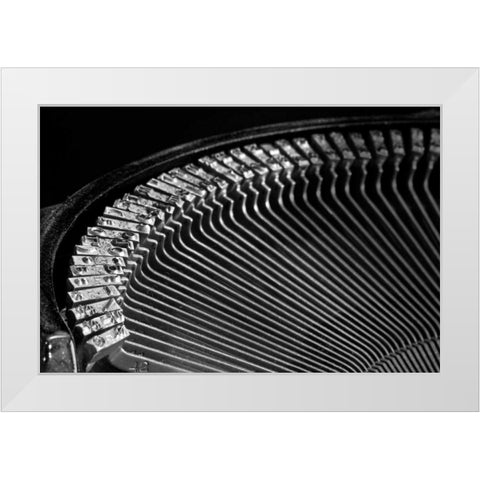 Typewriter Keys II White Modern Wood Framed Art Print by McNemar, C. Thomas