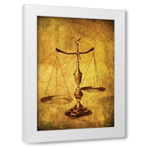 Vintage Scale White Modern Wood Framed Art Print by McNemar, C. Thomas