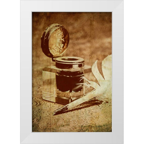 Inkwell V White Modern Wood Framed Art Print by McNemar, C. Thomas