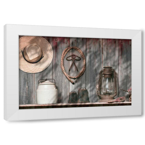 Out in the Barn III White Modern Wood Framed Art Print by McNemar, C. Thomas