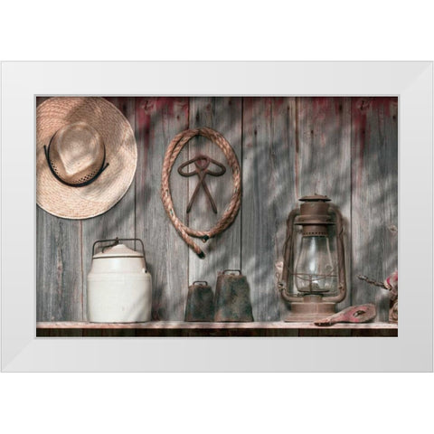 Out in the Barn III White Modern Wood Framed Art Print by McNemar, C. Thomas