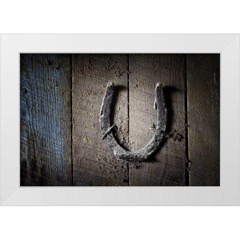 Horseshoe White Modern Wood Framed Art Print by McNemar, C. Thomas