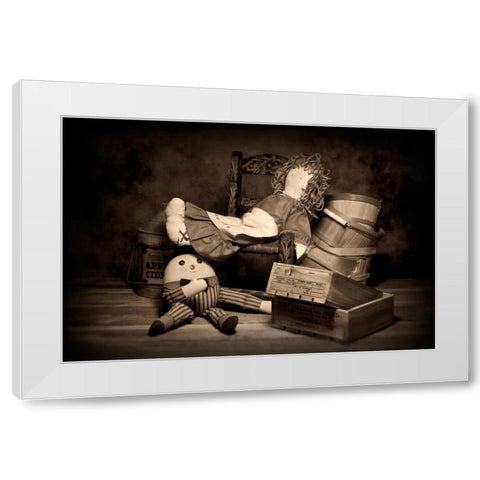 Rag Doll White Modern Wood Framed Art Print by McNemar, C. Thomas
