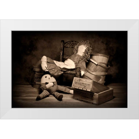 Rag Doll White Modern Wood Framed Art Print by McNemar, C. Thomas