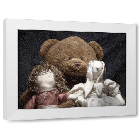 Best Friends White Modern Wood Framed Art Print by McNemar, C. Thomas